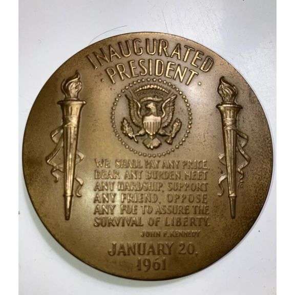 Rare Vintage John F. Kennedy 1961 Presidential Inaugural Bronze Medal