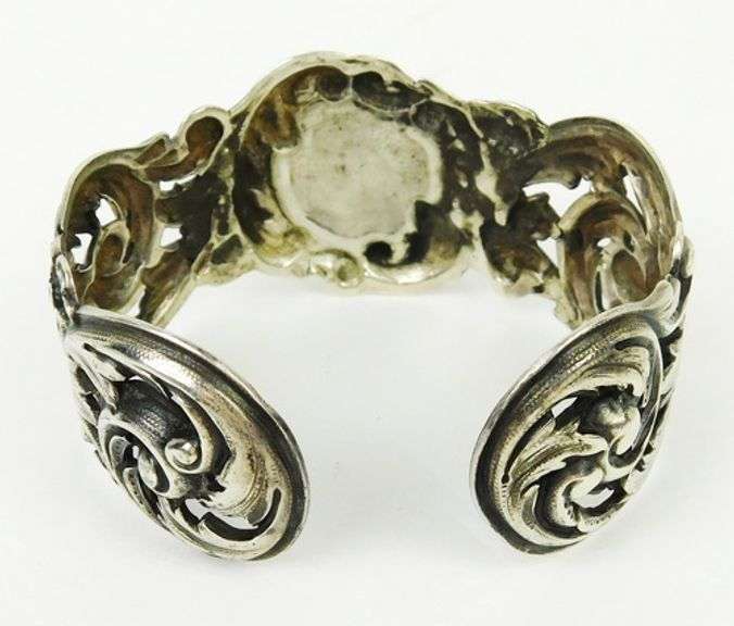 Amazing Victorian Sterling Cuff for Large Wrist
