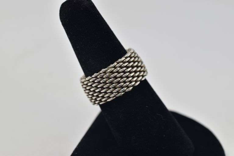 Chain Link Ring in Sterling Silver