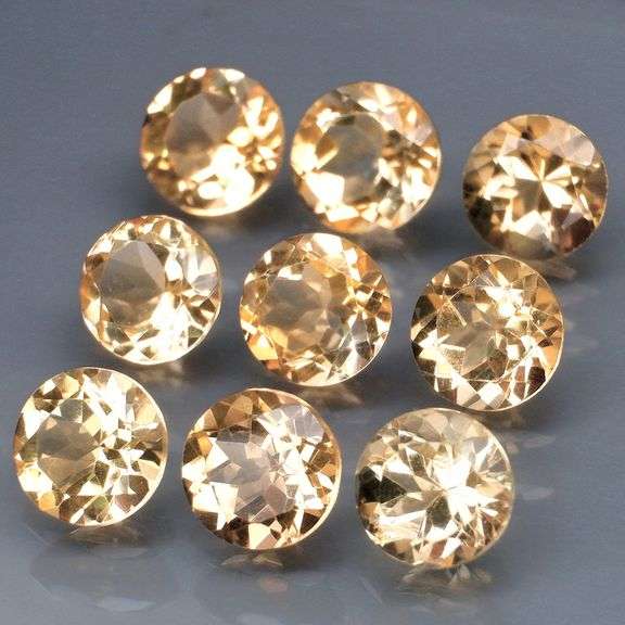 Brilliant! 7.10ct 9pc golden Citrine set
