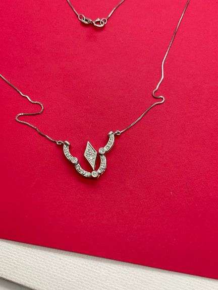 BRAND NEW 14K WHITE GOLD DIAMOND NECKLACE