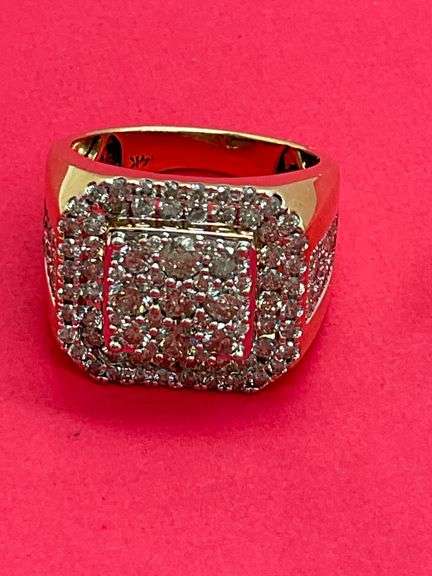 CERTIFIED BRAND NEW MEN'S 14K GOLD DIAMOND RING