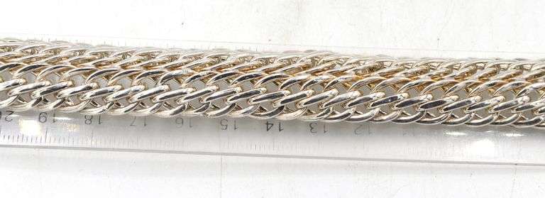 925 Sterling silver mesh braided bracelet