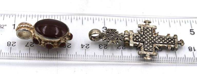 Group lot of Vintage 925 sterling silver pendants