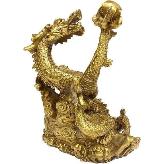 Golden Brass Dragon Wealth Magnet