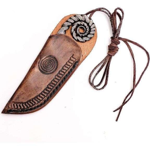 Hardened Hand-Forged Blade Knife with Genuine Leather Case