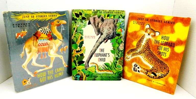 3 - 1942 Rudyard Kipling Children's Books w/DJ's