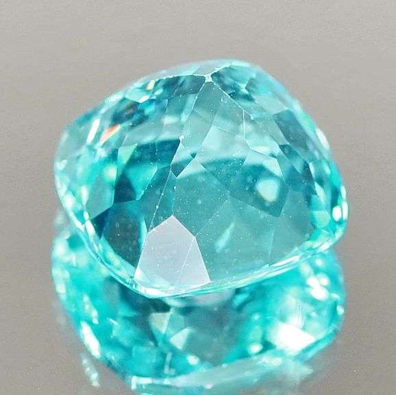 Sparkling 6.33ct cushion cut Swiss blue Topaz