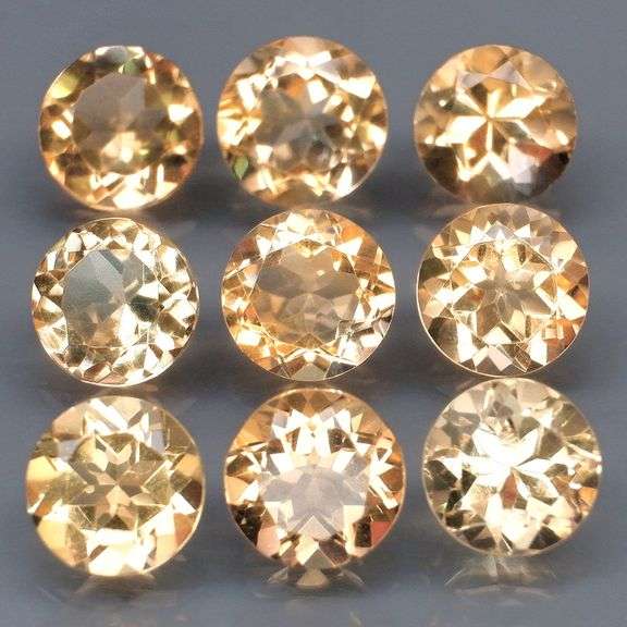Brilliant! 7.10ct 9pc golden Citrine set