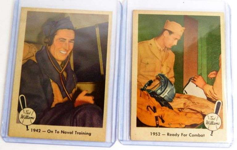2 Ted Williams Fleer Baseball Cards