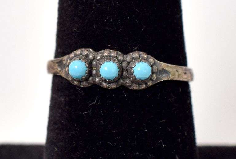 Turquoise Gemstone Ring in Sterling Silver