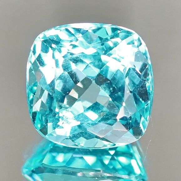 Sparkling 6.33ct cushion cut Swiss blue Topaz
