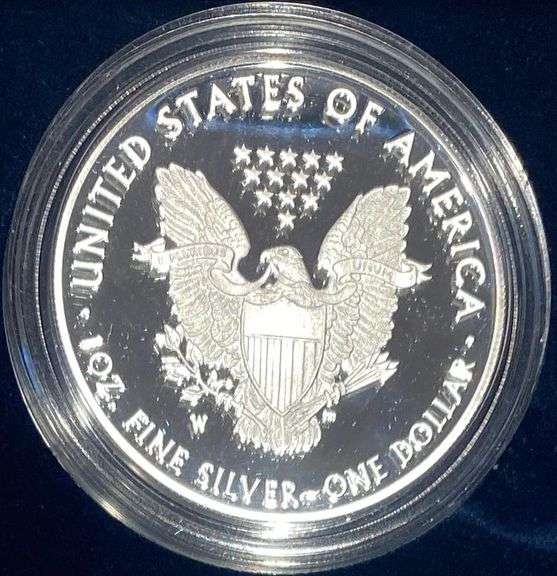 2019 S Proof Silver Eagle With Box & Paper
