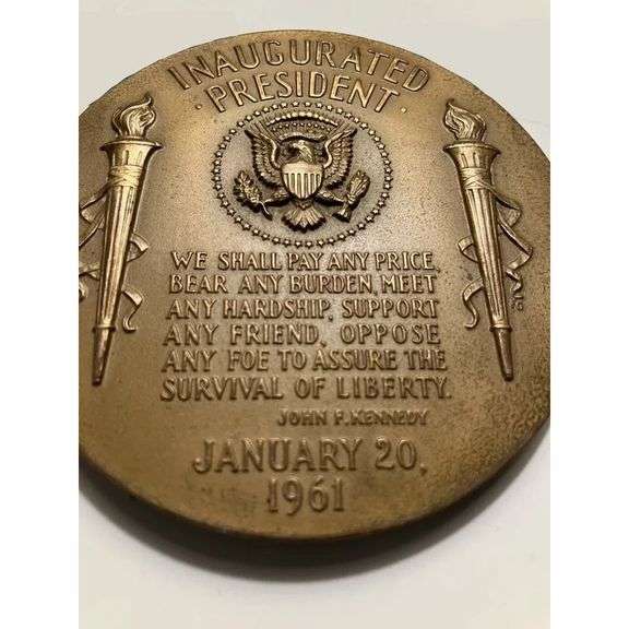 Rare Vintage John F. Kennedy 1961 Presidential Inaugural Bronze Medal