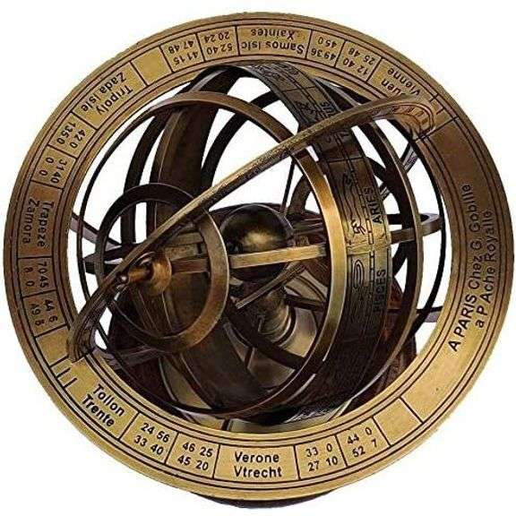 Brass Celestial Sphere with Zodiac Engravings
