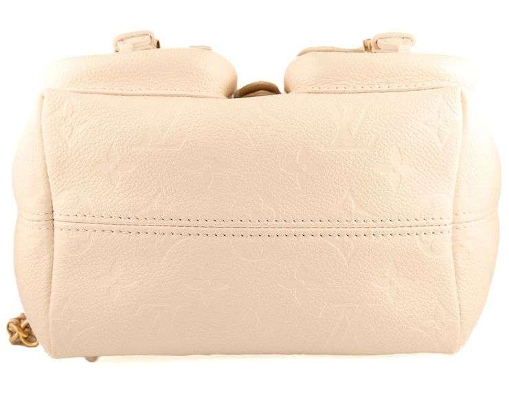 Louis Vuitton, Cream Empreinte Monogram Leather Backpack W/ Box