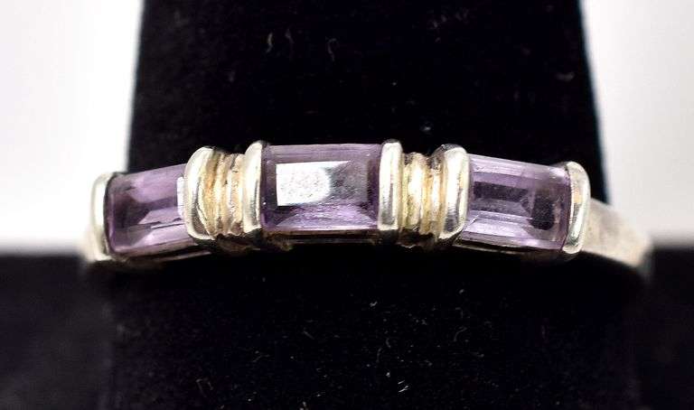 Amethyst Gemstone Ring in Sterling Silver