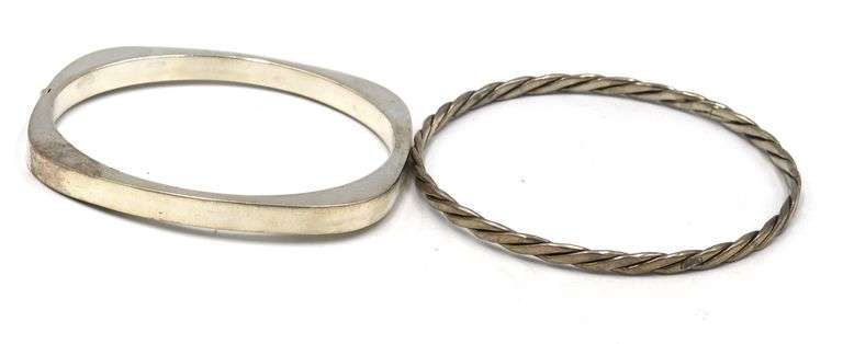 Group lot of Vintage 925 sterling silver bangles