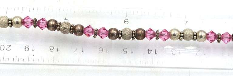 Vintage 925 sterling silver group lot of 7 crystal bracelets