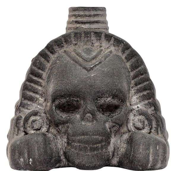 Aztec Death Whistle Authentic Screams Obsidian Black