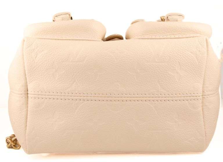 Louis Vuitton, Cream Empreinte Monogram Leather Backpack W/ Box