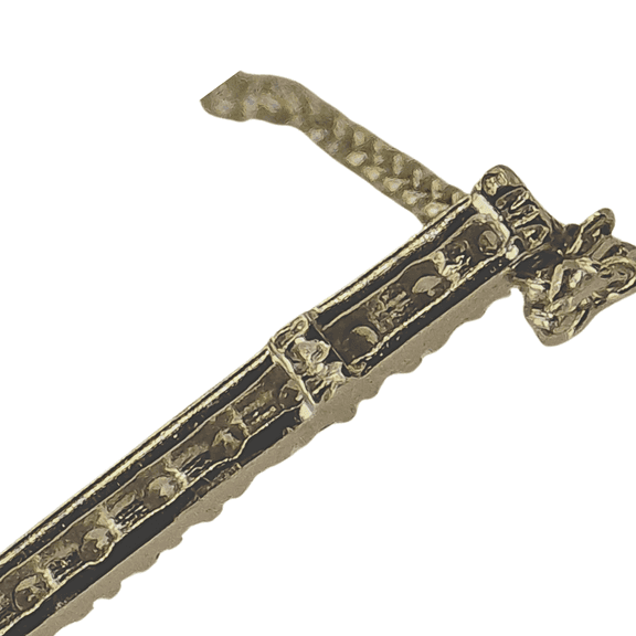 14K (585) White Gold - Natural VVS Diamond: Stunning Pendant With Chain