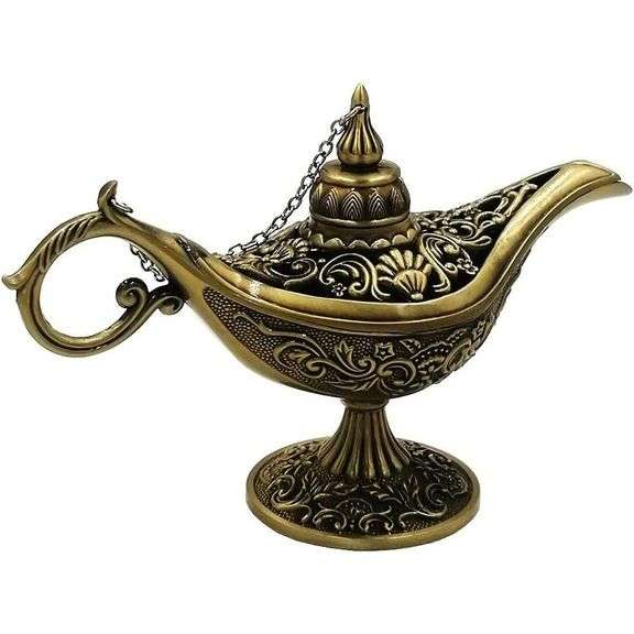 Vintage Bronze Aladdin Magic Genie Lamp