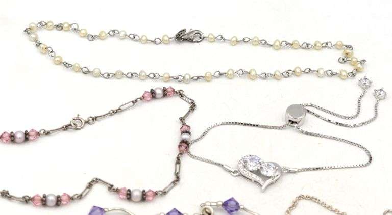 Vintage 925 sterling silver group lot of 6 bracelets