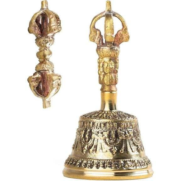 Handmade Mini Tibetan Bell Bajra Set