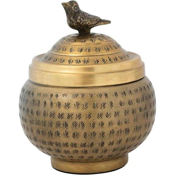 Hammered Aluminum Sphere Container