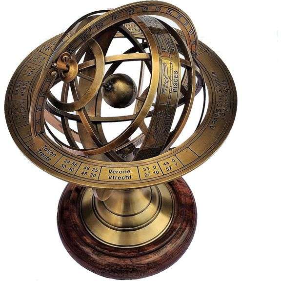 Brass Celestial Sphere with Zodiac Engravings
