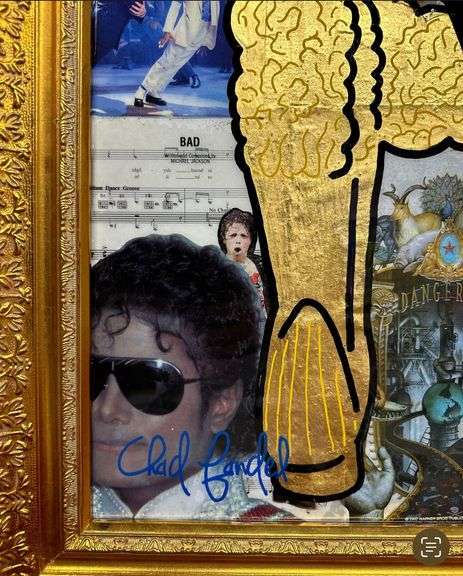 Spectacular one-of-a-kind mixed media on canvas by Chad Fandel