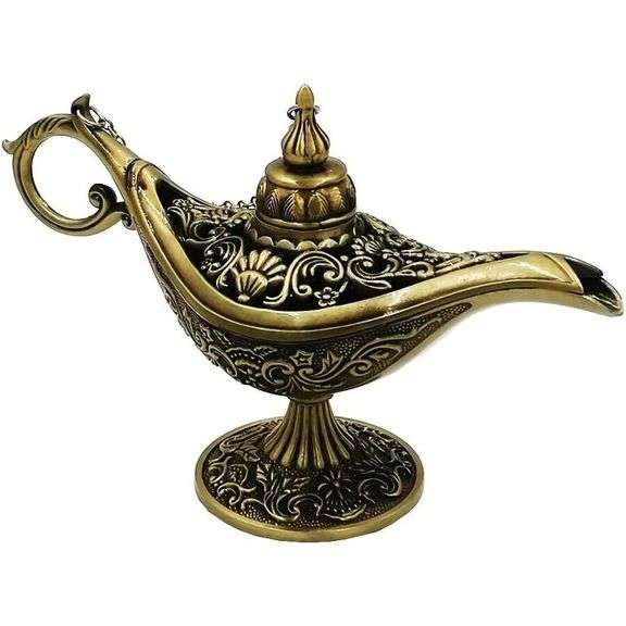 Vintage Bronze Aladdin Magic Genie Lamp