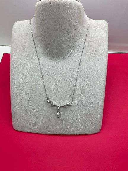 BRAND NEW 14K WHITE GOLD DIAMOND NECKLACE