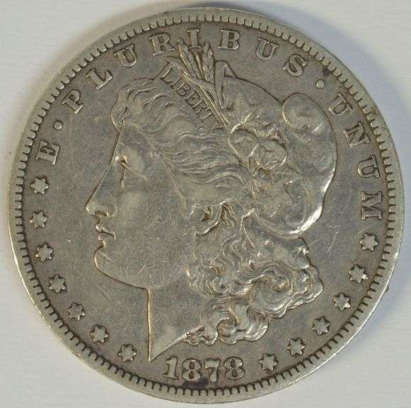 Sharp key date 1878-CC Morgan Silver Dollar. Scarce