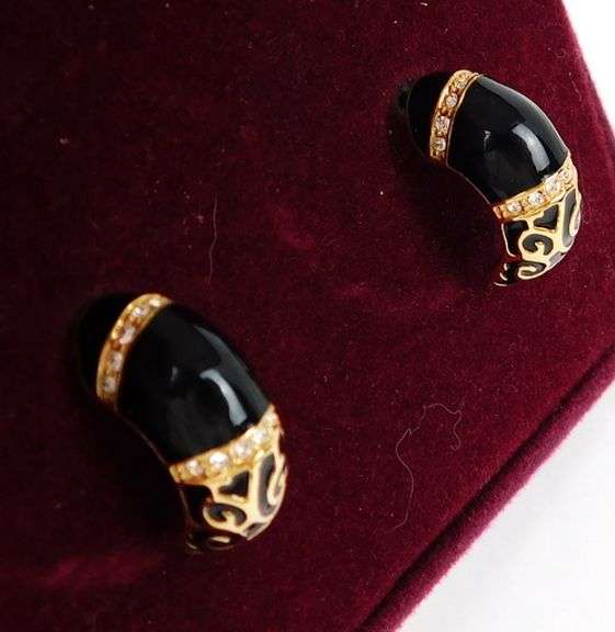 Camrose & Kross Jackie Kennedy Pierced Earrings, MIB