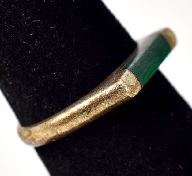Malachite Gemstone Ring in Sterling Silver