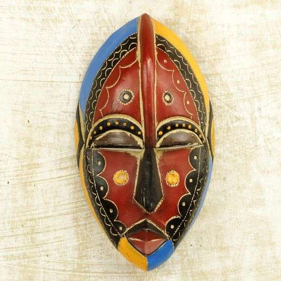 African Uzoma Wood Mask