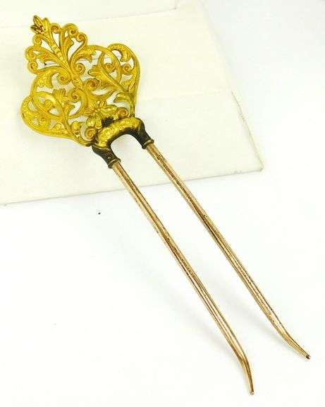Beautiful Antique Victorian Filigree Hair Pin