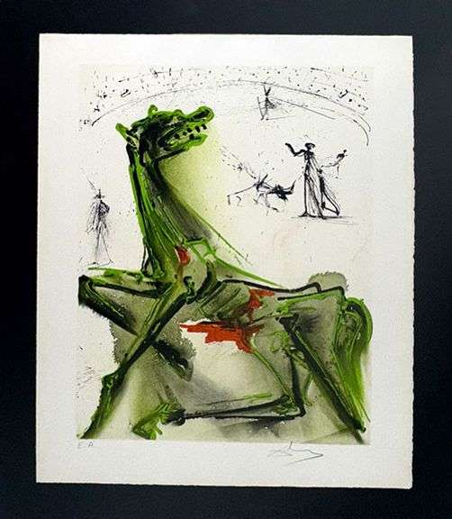 Highly Collectible Limited Edition Vintage Salvador Dali Hand-Signed Artwork