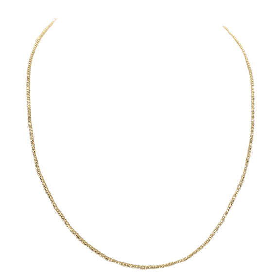 18K (750) Yellow Gold - Diamond Cut Chain / Necklace - 8.05 Gram