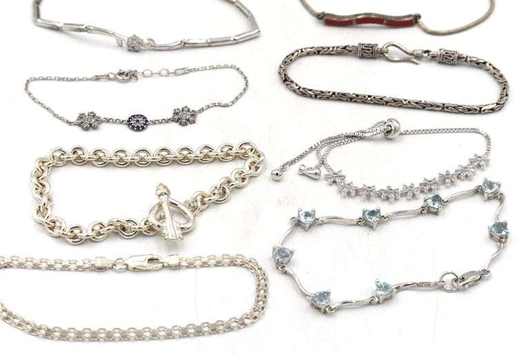 Vintage 925 sterling silver lot of 14 bracelets