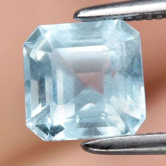 Icey sky blue 1.15ct emerald cut Aquamarine