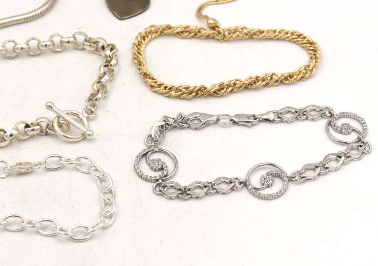 Vintage 925 sterling silver group lot of 7 bracelets