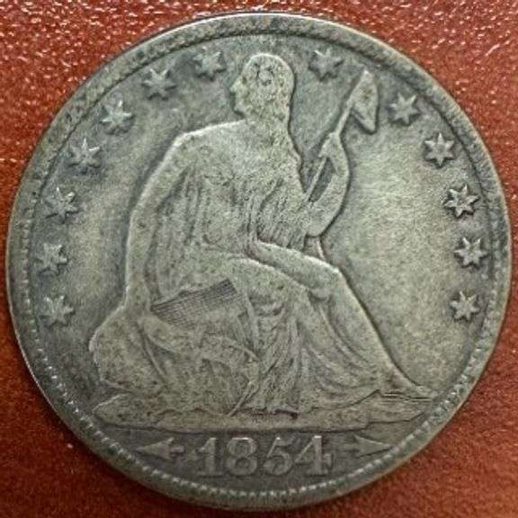 1854 Seated Liberty Half Dollar with Arrows