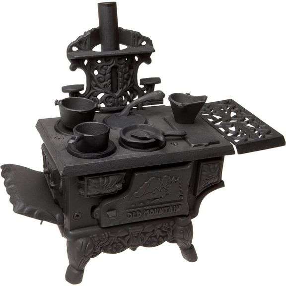 Cast Iron  Mini Wood Cook Stove Set