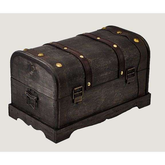 Handmade Pirate Treasure Chest Storage with Lock