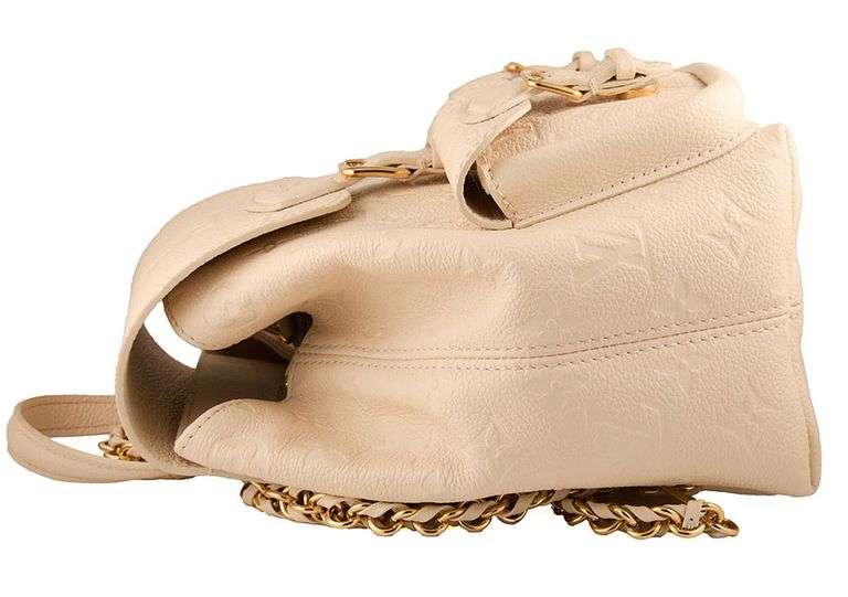 Louis Vuitton, Cream Empreinte Monogram Leather Backpack W/ Box