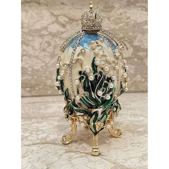 24k Gold & Austrian Crystals Russian Faberge