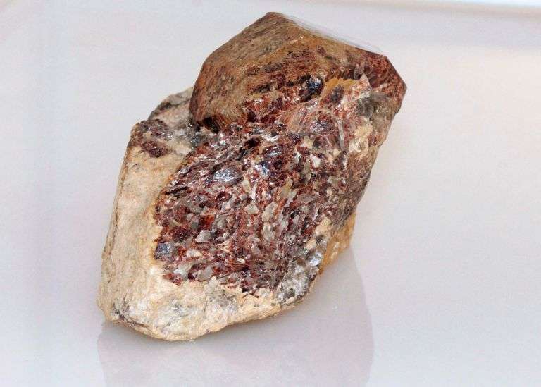 Huge Garnet Dodecahedron with Garnet Spray